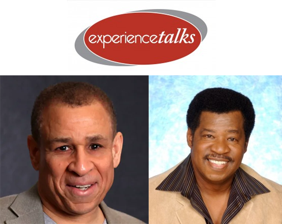 photo on left of John Semper Jr., photo on right of Jerry Lawson. Experience Talks logo above headshot photos.